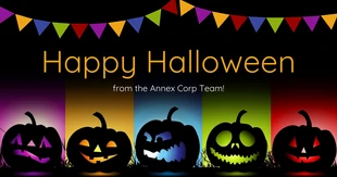 premium  Template: Postagem colorida de Halloween no Facebook