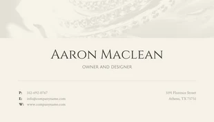 Luxury Cream Jewelry Business Card - page 2