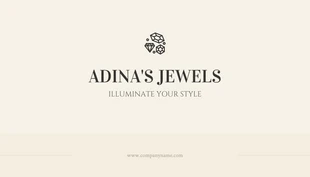 Free  Template: Cartão de visita de luxo para joias em creme
