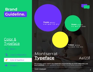 Green, Purple, and Yellow Simple Brand Identity Presentation - صفحة 4