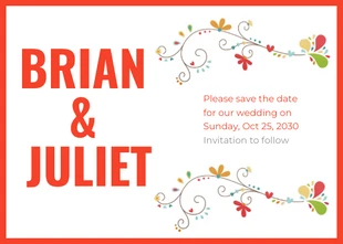 Free  Template: Save The Date Invitation