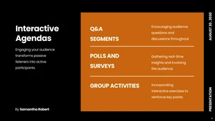 Simple Dark Orange Agenda Presentation - Seite 4
