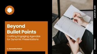 business  Template: Simple Dark Orange Agenda Presentation