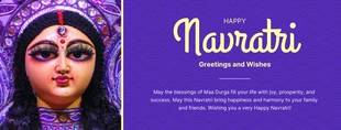 Free  Template: Purple Happy Navrati Banner