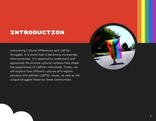 Black And Rainbow Line Pride Presentation - page 2