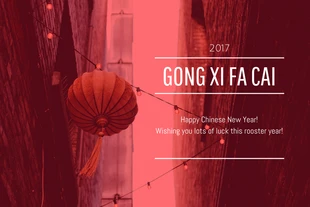 Free  Template: Cartão de Ano Novo Chinês