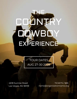 Free  Template: Cowboy Pferd Woods Poster