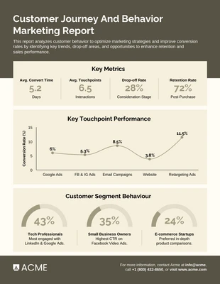 business  Template: Marketingbericht zur Customer Journey und zum Kundenverhalten