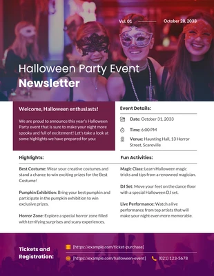 premium  Template: Halloween Party Event Newsletter