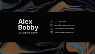 Black Watercolor Painting Business Card - Seite 2