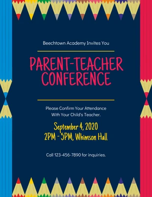 Free  Template: Parent Teacher Conference Poster