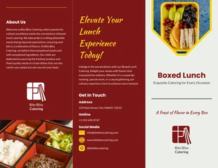 business  Template: Boxed Lunch Catering Brochure