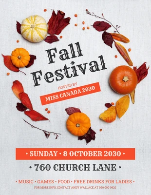 Free  Template: Fall Festival Flyer