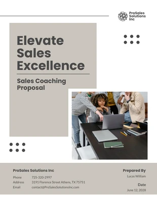 Free  Template: Sales Coaching Proposal