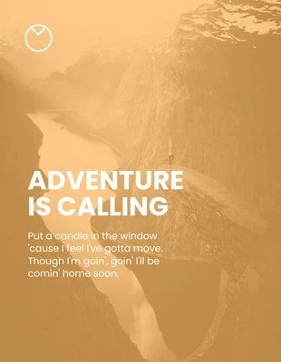 Free  Template: Adventure Call