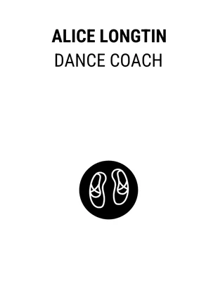 Dance Studio Coach Business Card