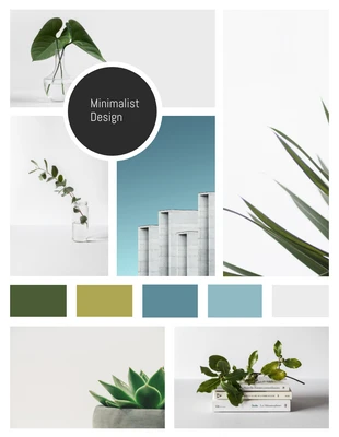 Free  Template: Mood Board du design minimaliste