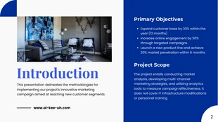 White And Blue Modern Project Proposal Professional Presentation - Página 2
