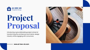 Free  Template: Presentación profesional de una propuesta de proyecto moderna en blanco y azul
