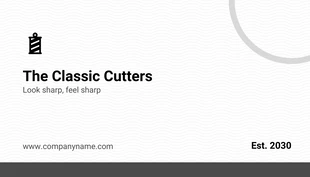 Black and white simple Business Card Barber Shop - صفحة 2