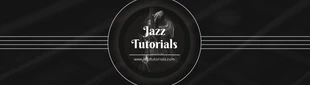 Free  Template: Banner do YouTube dos Tutoriais de Jazz