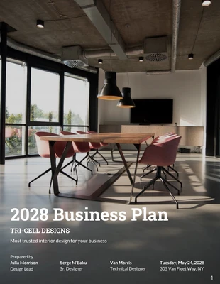 premium  Template: Plano de negócios de design de interiores simples_novo
