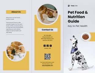 premium  Template: Pet Food & Nutrition Guide Brochure