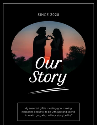 Free  Template: Black Simple Photo Romance Book Cover