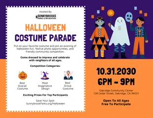 premium  Template: Halloween Costume Contest Flyer Template