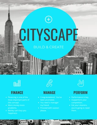 Free  Template: Simple Cityscape Flyer Template