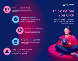 business  Template: Infografik zur Sensibilisierung für Cybersicherheit