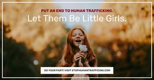 Free  Template: Post su Facebook di Stop Human Trafficking