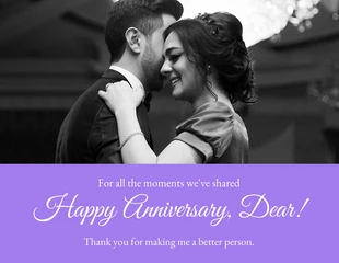 Free  Template: Lavender Anniversary Card