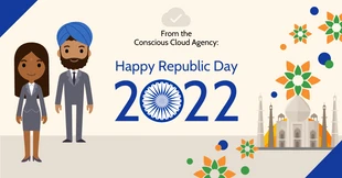 Free  Template: Republic Day Facebook Post Template
