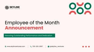 business  Template: Employee of the Month Announcement Company Presentation