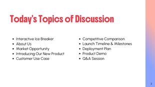 Product Launch Presentation Template - page 2