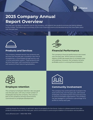 business  Template: Modelo de relatório anual corporativo