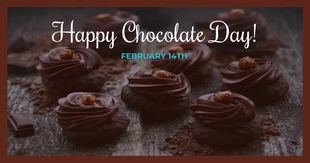 Free  Template: Banner de chocolate para o Dia dos Namorados no Facebook