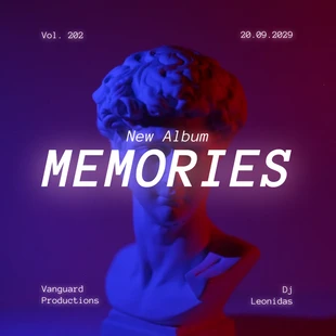 Free  Template: Modernes Foto-DJ-Albumcover mit Farbverlauf