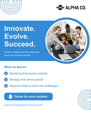 Free accessible Template: Company Introduction LinkedIn Social Media Post Template