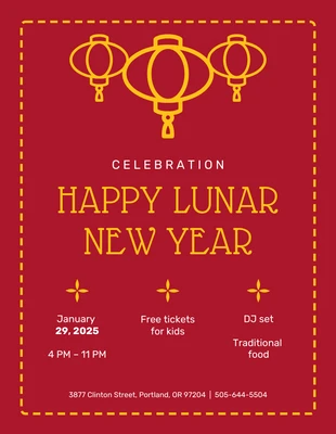 Free  Template: Red Lunar New Year Poster