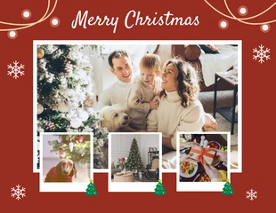 Free  Template: Red Lamp Light Christmas Collage