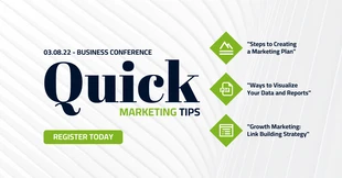 Free  Template: Marketing Business Konferenz LinkedIn Banner Ad