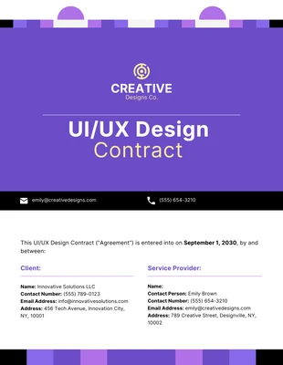 Free  Template: UI UX Design Contract Template