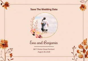 Free  Template: Save The Date Bohème Pastel