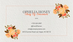 Light Grey Classic Texture Wedding Event Planner Business Card - Pagina 2