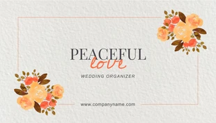 Free  Template: Tarjeta De Visita Planificador de eventos de boda de textura clásica gris claro