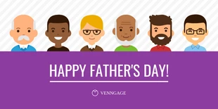 Free  Template: Message simple de bonne fête des pères sur Twitter