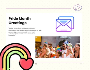 Cream colorful celebrating pride month presentation - Página 3