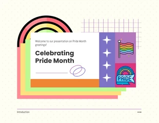Free  Template: Cream colorful celebrating pride month presentation